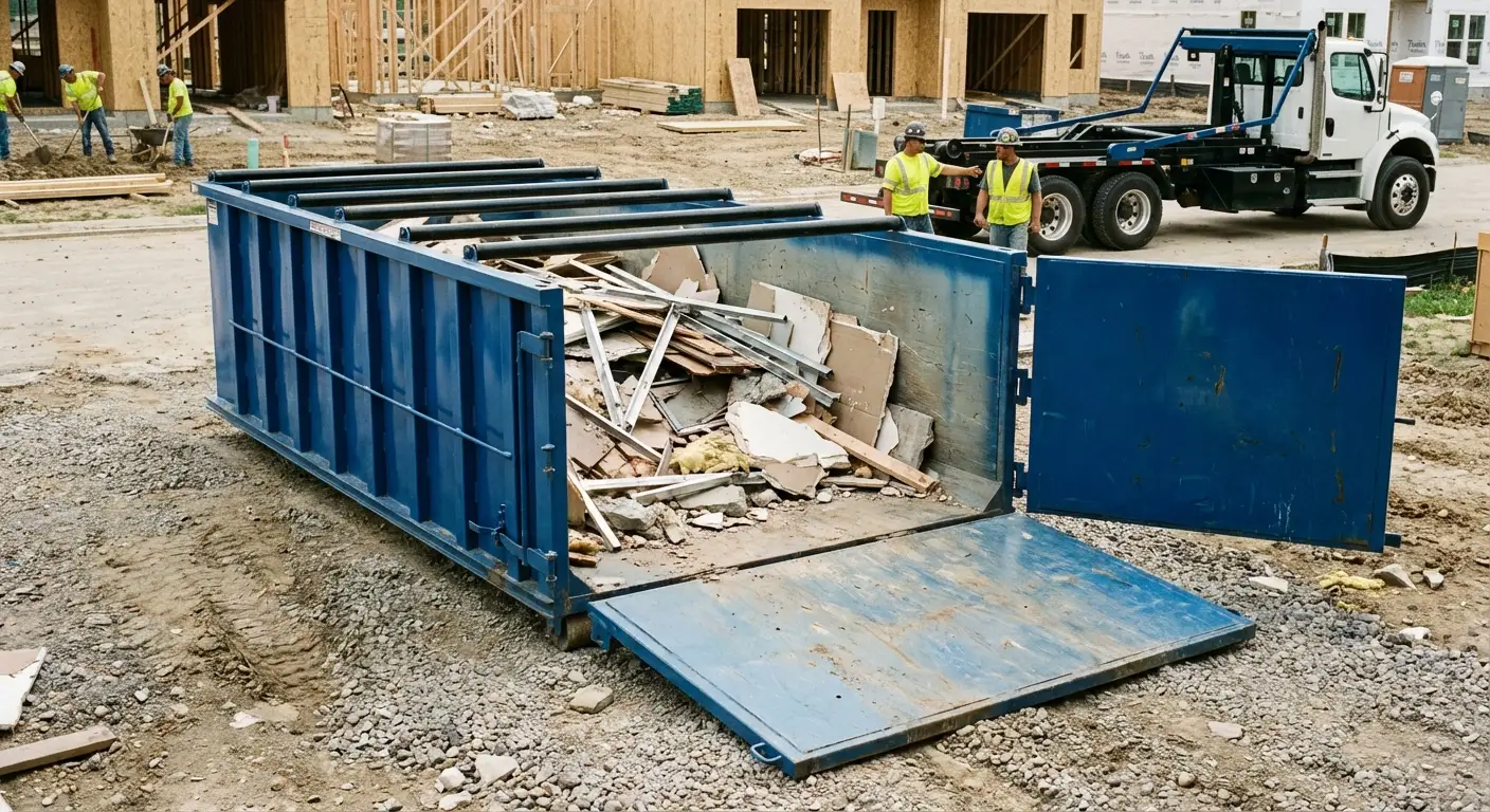 Dumpster with walk-in loading door in Los Angeles, CA