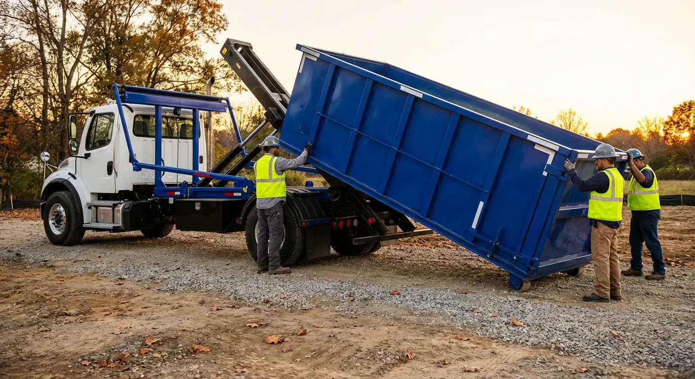 Construction dumpster delivery in Los Angeles, CA